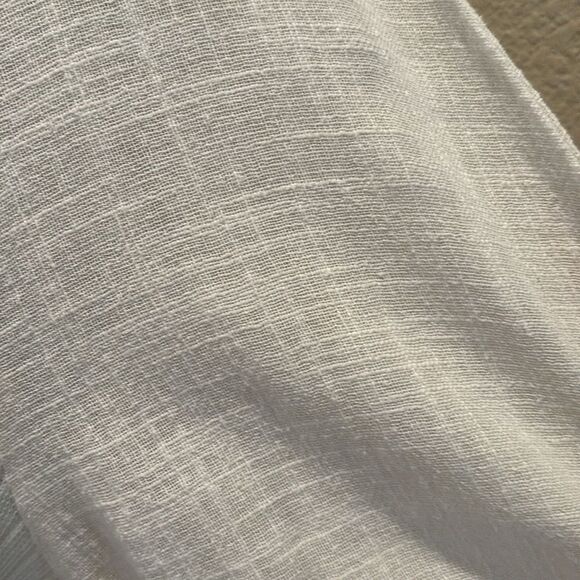 Zara Cream sweater ribbed knit long balloon linen sleeves tie shirt size‎ medium - Picture 6 of 10